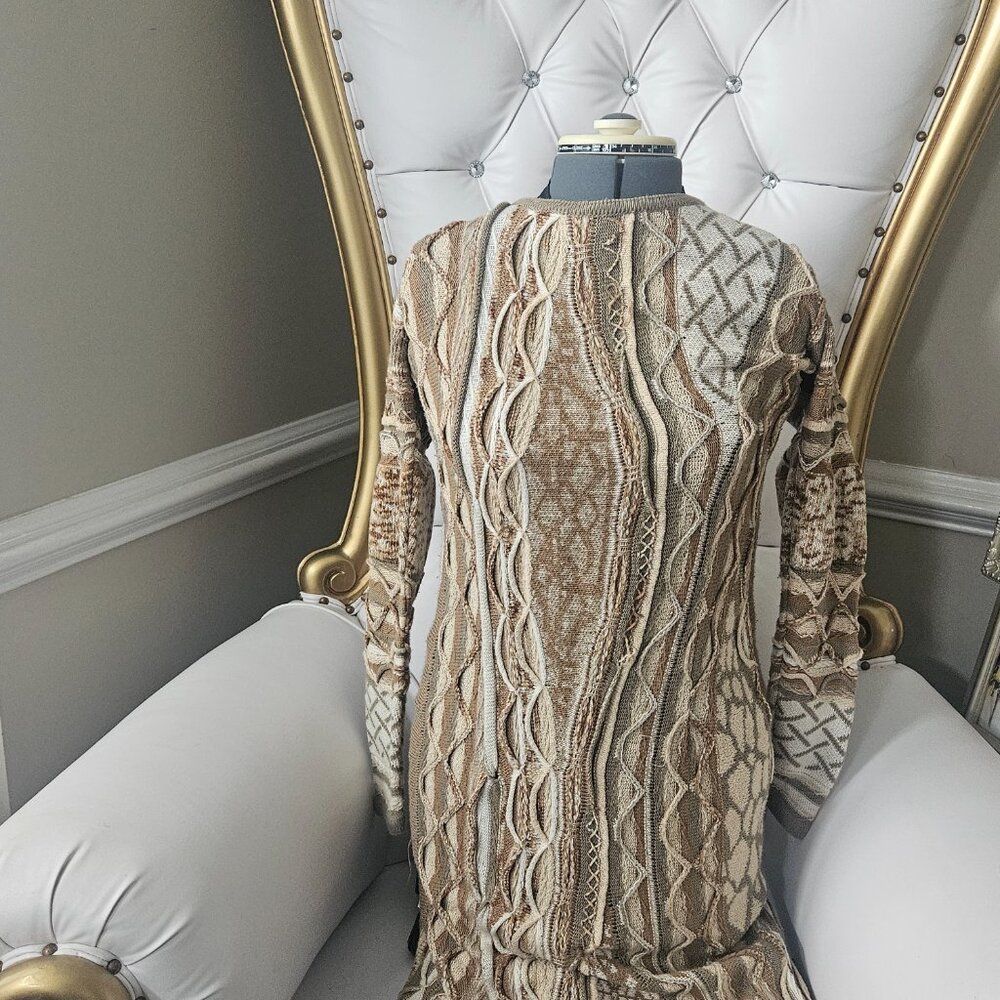 Vtg Bergati Sweater Knit Dress